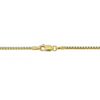 14k Yellow Gold Round Link Box Chain Necklace