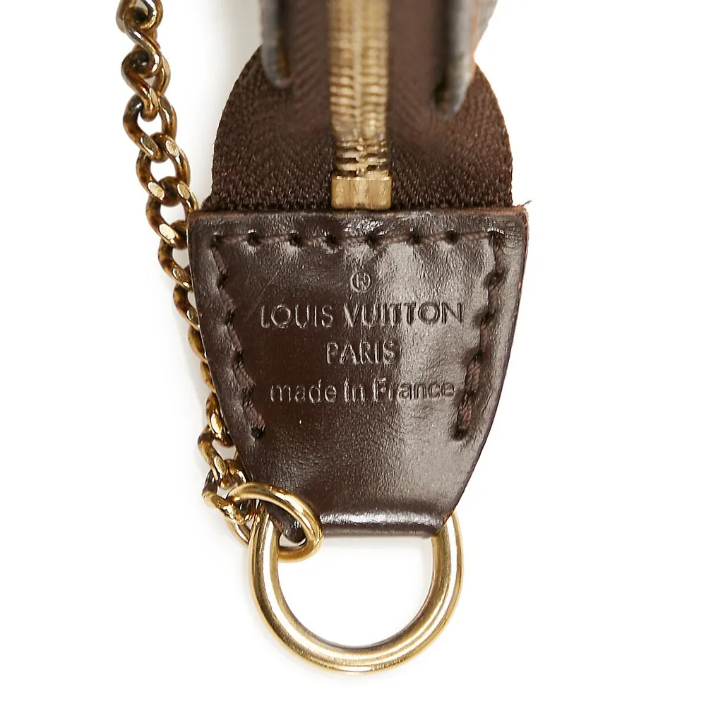  Louis Vuitton, Pre-Loved Damier Ebene Pochette Mini