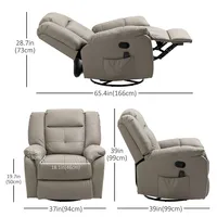 Massage Recliner Chair Pu Leather Reclining Chair