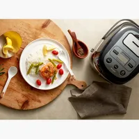 Jbx-a Series Black Micom Rice Cooker With Healthy Tacook Cooking Plate