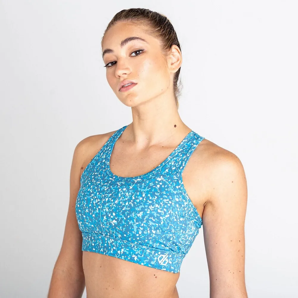 Womens/ladies Mantra Fracture Print Recycled Sports Bra