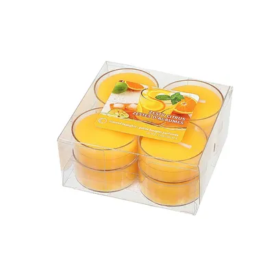 8 Pk Scented Tealights (zesty Citrus) - Set Of 2