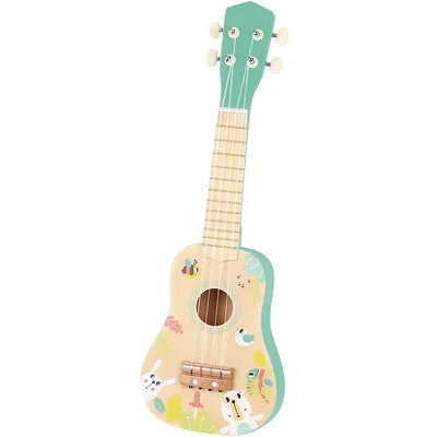 Wooden Musical Toy - Mini Guitar Pretend Music Instrument, Ages 3+
