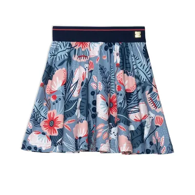 Printed Tulle Skirt: AOP Multicolor waves