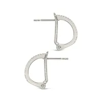 Serena Cz Hoops Earring Sterling Forever Gold Emerald