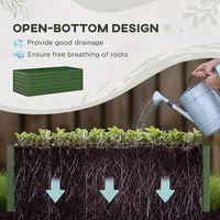 Raised Garden Bed Galvanized Steel Planter Box