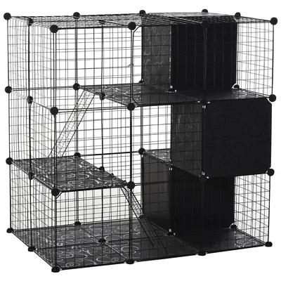 56 Panels Pet Playpen Small Animal Cage For Rabbit