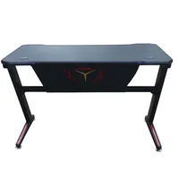 Gaming Desk Computer Table Z- Shape Sports Racing With Led Lights