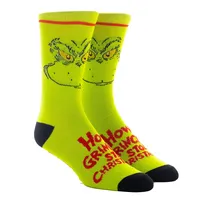 The Grinch Big Face 3 Pack Crew Socks