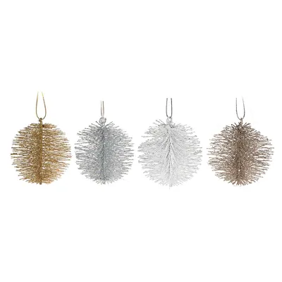 Maison Concepts Velvet Ornaments With Silver Glitter (asstd) (12/disp) -  Set Of 12