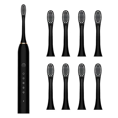 Rechargeable Electric Toothbrush With 8 Brush Heads