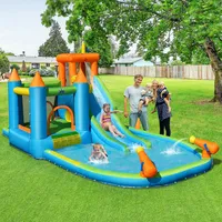 Bountech Inflatable Water Slide Kids Bounce House Splash Water Pool W/ Blower