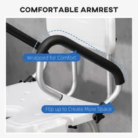 Shower Chair With Back And Padded Arms For Seniors 299lbs