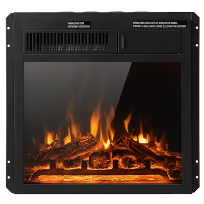 18" Electric Fireplace Insert 5100 Btu Freestanding Heater With Remote Control