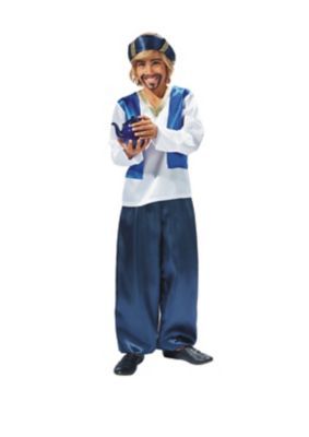 Blue And White Genie Boy Child Halloween Costume - Medium