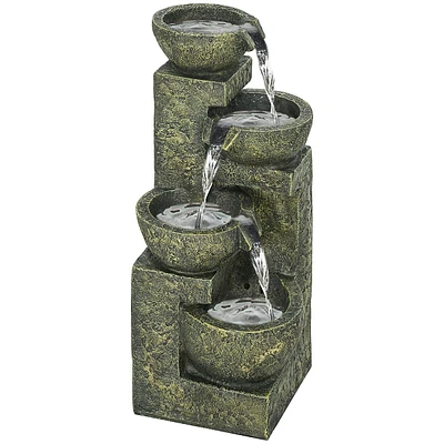 Outdoor Fountain With Adjustable Flow