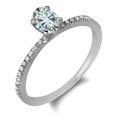 14k White Gold Cttw Canadian Diamond Engagement Ring