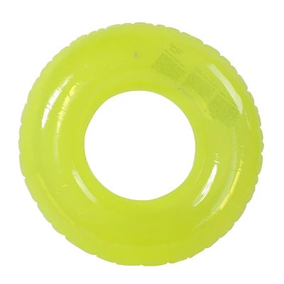 30-inch Inflatable Bright Yellow Swim Ring Tube Pool Float For Ages 4 And Up