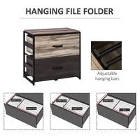 File Cabinet With 2 Drawers And Hanging Rail
