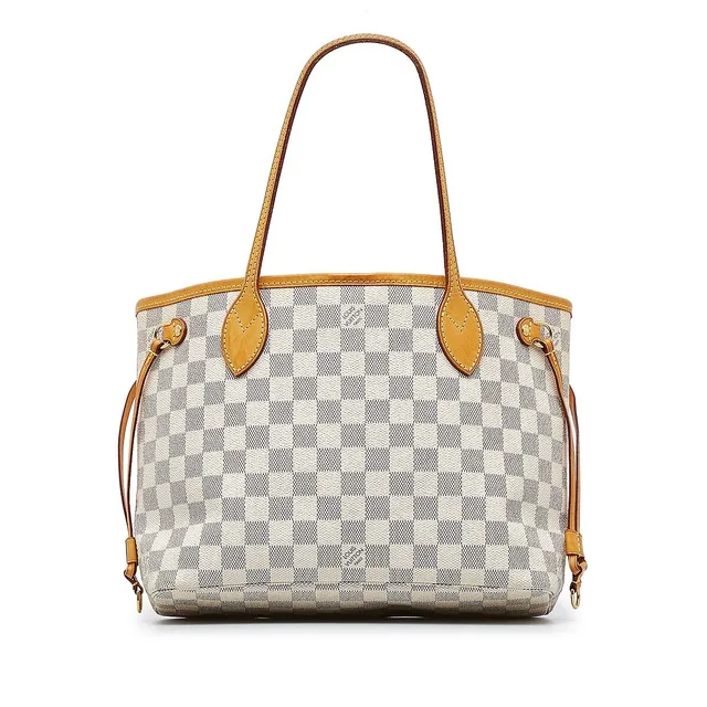 LOUIS VUITTON Iena MM Damier Azur Shoulder Bag White