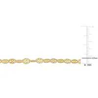 Multi-strand Chain Necklace In Yellow Plated Sterling Silver, 18 In