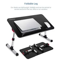 Adjustable Laptop Stand Portable Laptop Bed Table With Foldable Legs For 17" Laptop
