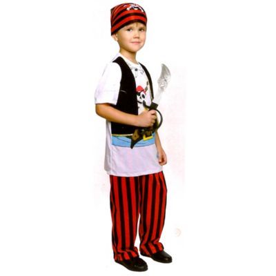 And Red Pirate Boy Child Halloween Costume