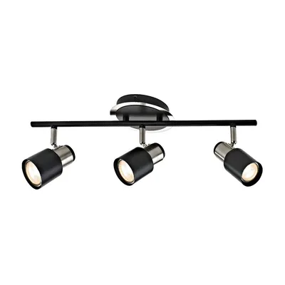 3 Head Track Light, 20.5'' Width, From The Harbour Collection, Brushed Nickel And Black