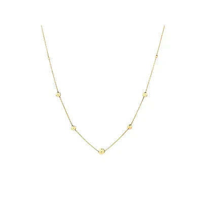 45cm (18") Bead Cable Chain In 10kt Yellow Gold