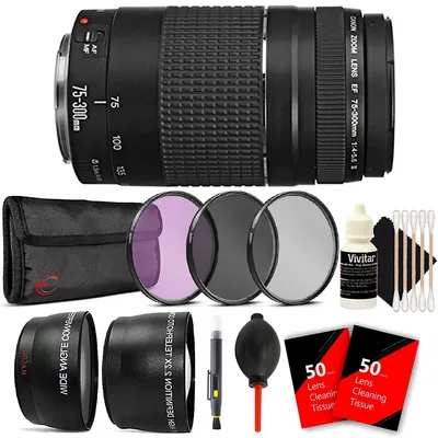 Ef 75-300mm F/4-5.6 Iii Lens With Top Accessory Kit