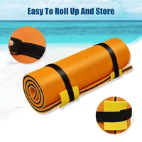 3-layer Tear-proof Water Mat Floating Pad Island Sports Relaxing Orangeyellow