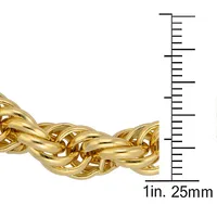 18kt Gold Plated 7.5" Large Rope Bracelet