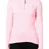 Solid Women Mandarin Collar Stylish Pink Sports T-shirt