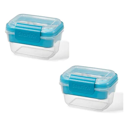 Set Of 2 Easylunch 2 Tier Snack Containers, 473.ml Capacity