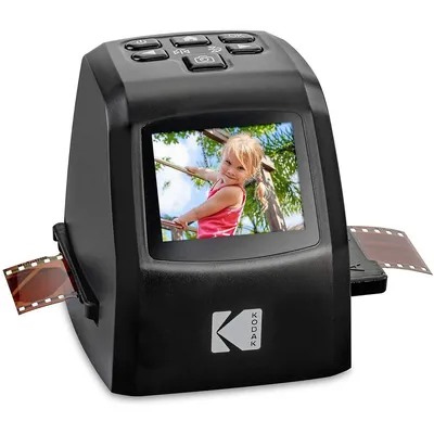 Mini Digital Film & Slide Scanner – Converts 35mm, 126, 110, Super 8 & 8mm Film Negatives & Slides – Includes - 2.4 Lcd Screen – Easy Load Film Adapters