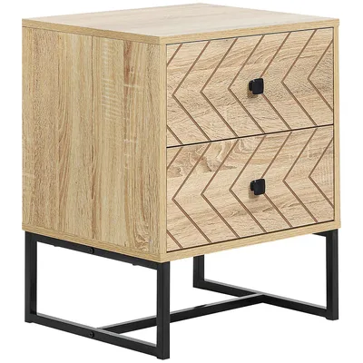 Nightstand, Bedside Table With With 2 Drawers