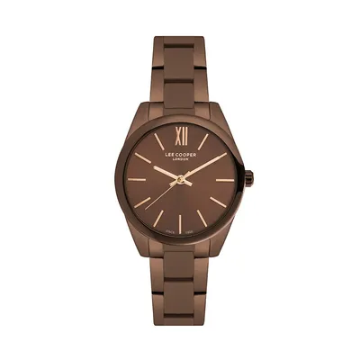 Ladies Lc07139.740 3 Hand Brown Watch With A Brown Metal Band And A Brown Dial