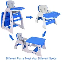 3 In 1 Baby High Chair Convertible Play Table Booster Toddler Tray