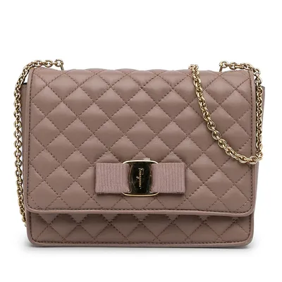 Pre-loved Vara Bow Quilted Leather Crossbody Bag