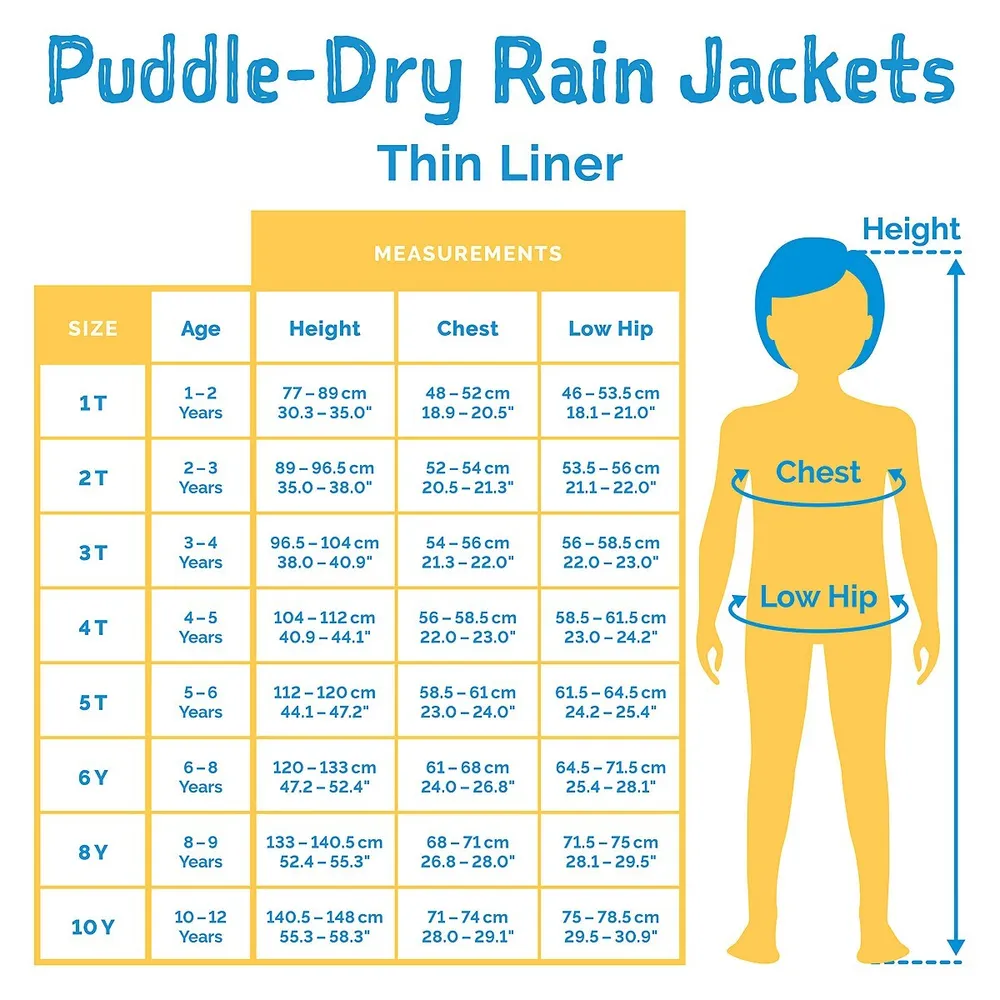 Toddler Puddle-dry Raincoat, Waterproof Jacket