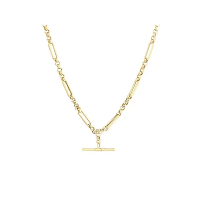 50cm Hollow Belcher Fob Necklace In 10kt Yellow Gold