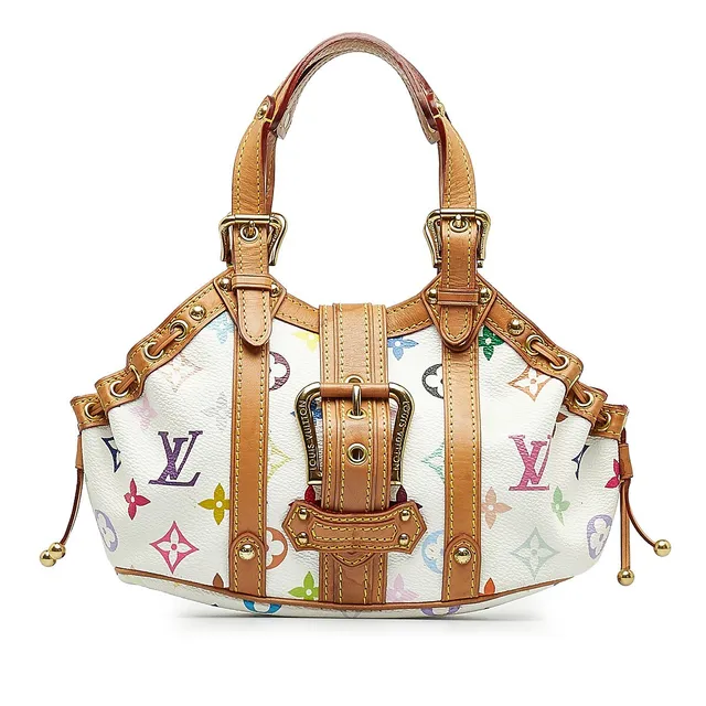 Louis Vuitton White and Purple Monogram Tahitienne Cabas PM, 9