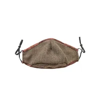 Honey Chest Nut Triple Layer Wool And Silk Unisex Face Mask