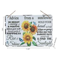 Metal Wall Sign Advice From A Sunflower