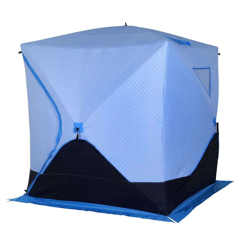 Outsunny Portable 2 Person Pop Up Ice Shelter Fishing Tent with