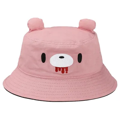 Gloomy Bear Anime Character Big Face 3d Pink Bucket Hat