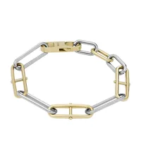 Women's Heritage D-link Two-tone Stainless Steel Chain Bracelet