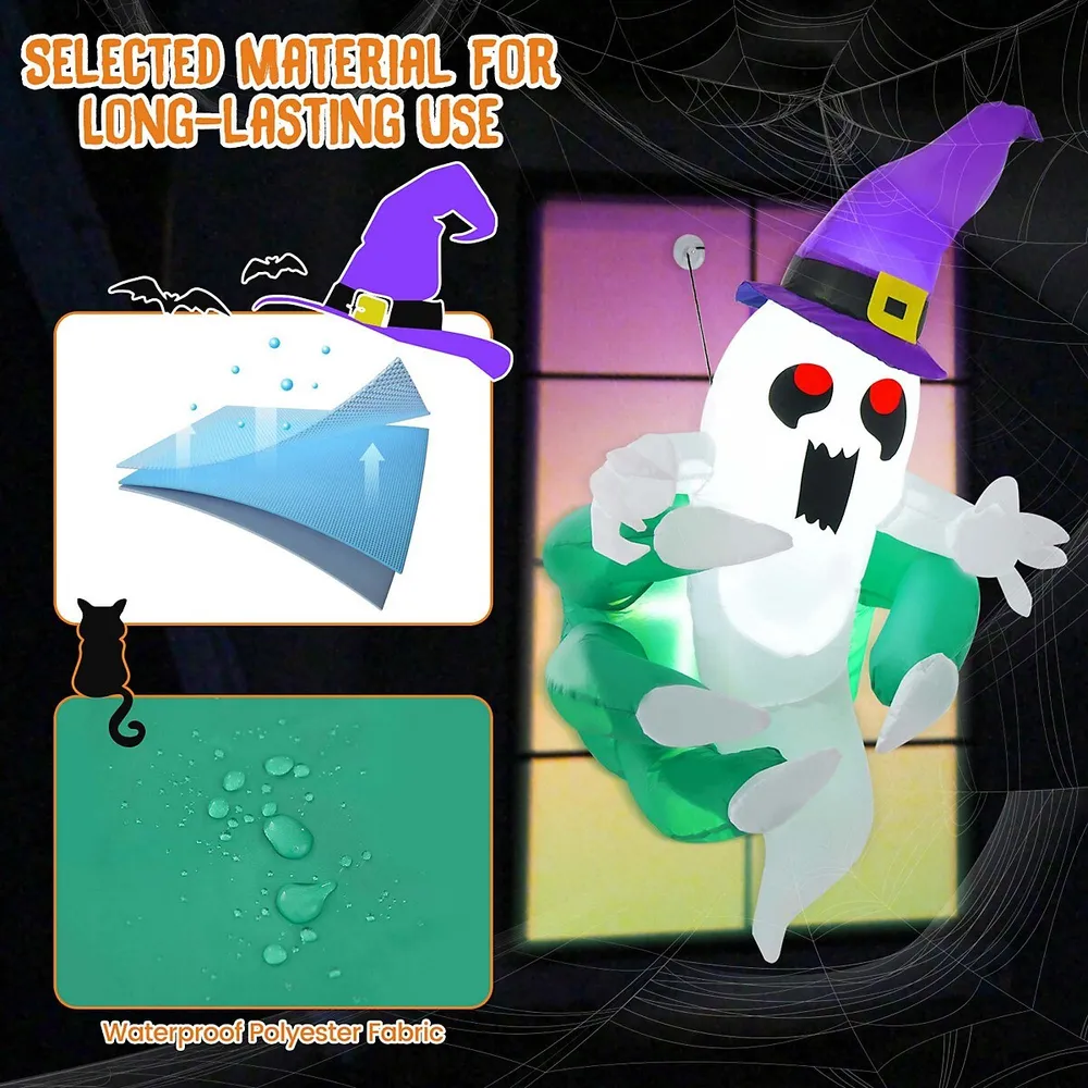 3.6' Halloween Inflatable Ghost Indoor Outdoor Blow Up Flying Halloween Decor