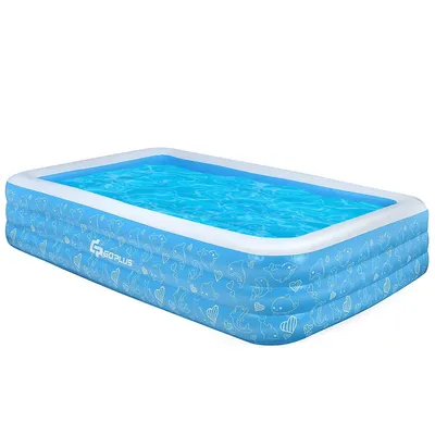 Inflatable Swimming Pool 120'' X 72'' X 22'' Full-sized Family Swimming Pool