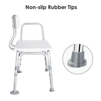 Bathroom Transfer Bench Shower Chair, Bathtub Stools With 5-level Adjustable Height And Removable Armrest Hold Up To 300l